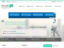 Tablet Screenshot of enrollmyexperience.com